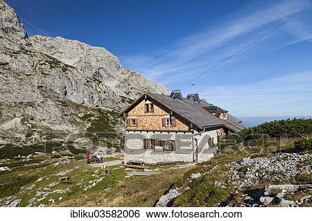 Stock Photograph - "Leopold-Happisch-Haus refuge, Pitschenbergtal valley, Tennen Mountains, Pongau, Salzburg state, Austria, Europe". Fotosearch