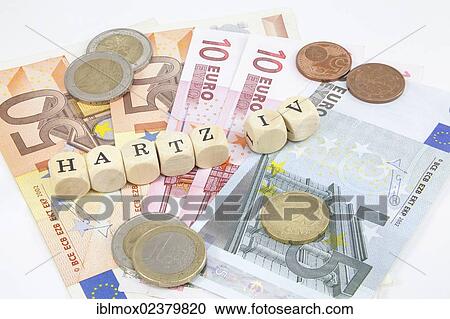 "Letter cubes forming the word """"Hartz IV"""", German income support subsidy, Euro banknotes, symbolic images for Hartz IV payments" View Large Photo Image Stock Image - "Letter cubes forming the word """"Hartz IV"""", German income support subsidy, Euro banknotes, symbolic images for Hartz IV payments". Fotosearch