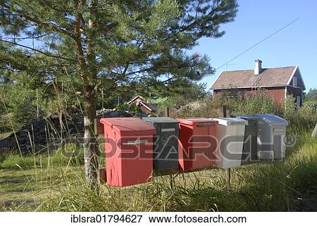 "Letterboxes on the island of Kemioe, Kimito, Finland, Europe" View Large Photo Image Stock Photo - "Letterboxes on the island of Kemioe, Kimito, Finland, Europe". Fotosearch