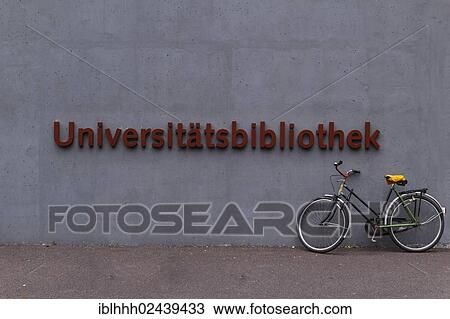 "Lettering """"Universitaetsbibliothek"""", German for """"University Library"""", with bicycle, Weimar, Thuringia, Germany, Europe" View Large Photo Image Stock Image - "Lettering """"Universitaetsbibliothek"""", German for """"University Library"""", with bicycle, Weimar, Thuringia, Germany, Europe". Fotosearch
