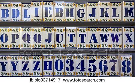 "Letters and numbers on tiles, azulejos, historic center, Lisbon, Lisbon District, Portugal, Europe" View Large Photo Image Stock Photo - "Letters and numbers on tiles, azulejos, historic center, Lisbon, Lisbon District, Portugal, Europe". Fotosearch
