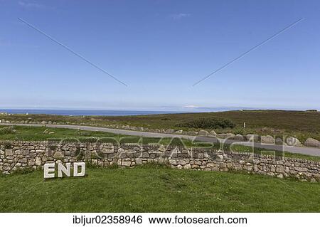 Stock Photograph - "Letters forming the word """"End"""", near Land's End, Cornwall, England, Great Britain, Europe". Fotosearch