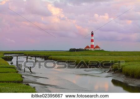 "Leuchtturm Westerheversand lighthouse, Westerhever, North Sea, North Frisia, Schleswig-Holstein, northern Germany, Germany, Europe" View Large Photo Image Stock Photo - "Leuchtturm Westerheversand lighthouse, Westerhever, North Sea, North Frisia, Schleswig-Holstein, northern Germany, Germany, Europe". Fotosearch