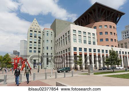 "Library, modern architecture, Civic Center, Denver, Colorado, Western United States, United States of America, North America" View Large Photo Image Picture - "Library, modern architecture, Civic Center, Denver, Colorado, Western United States, United States of America, North America". Fotosearch