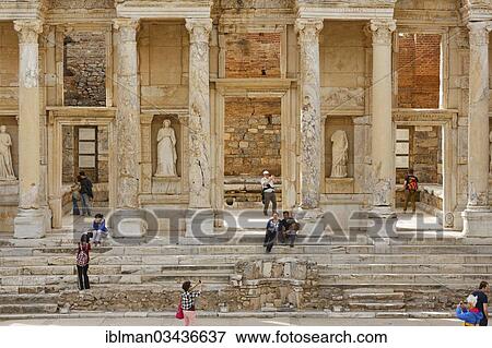"Library of Celsus, Ephesus, Selcuk, Izmir Province, Aegean Region, Turkey, Asia" View Large Photo Image Stock Photo - "Library of Celsus, Ephesus, Selcuk, Izmir Province, Aegean Region, Turkey, Asia". Fotosearch