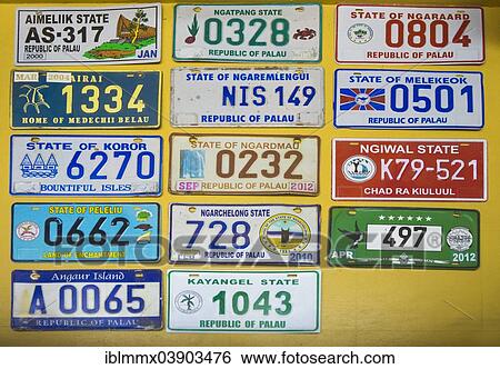 "License plates, Koror, Palau, Oceania" View Large Photo Image Stock Photograph - "License plates, Koror, Palau, Oceania". Fotosearch