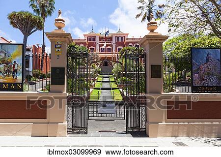 "Liceo de Taoro Culture House in Jardin del Marquesado de la Quinta Roja gardens, La Orotava, Tenerife, Canary Islands, Spain, Europe" View Large Photo Image Stock Photo - "Liceo de Taoro Culture House in Jardin del Marquesado de la Quinta Roja gardens, La Orotava, Tenerife, Canary Islands, Spain, Europe". Fotosearch