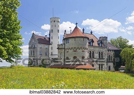 "Lichtenstein Castle, Swabian Jura, Baden-Wurttemberg, Germany, Europe" View Large Photo Image Stock Image - "Lichtenstein Castle, Swabian Jura, Baden-Wurttemberg, Germany, Europe". Fotosearch