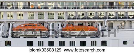 "Lifeboats, cruise ship Marina, built in 2009, 236m, 1258 passengers, Overseas Port, Rostock, Mecklenburg-Western Pomerania, Germany, Europe" View Large Photo Image Stock Photo - "Lifeboats, cruise ship Marina, built in 2009, 236m, 1258 passengers, Overseas Port, Rostock, Mecklenburg-Western Pomerania, Germany, Europe". Fotosearch