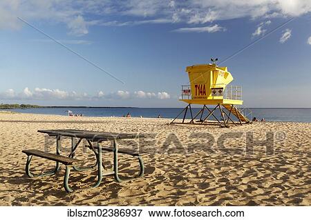 "Lifeguard tower, Big Beach, Makena State Park, Maui, Hawai'i, USA" View Large Photo Image Stock Photo - "Lifeguard tower, Big Beach, Makena State Park, Maui, Hawai'i, USA". Fotosearch