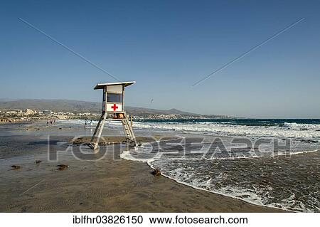 "Lifeguard tower of the Cruz Roja, the Spanish Red Cross, on the beach of Maspalomas, Playa del Ingles, Gran Canaria, Canary Islands, Spain, Europe" View Large Photo Image Stock Image - "Lifeguard tower of the Cruz Roja, the Spanish Red Cross, on the beach of Maspalomas, Playa del Ingles, Gran Canaria, Canary Islands, Spain, Europe". Fotosearch