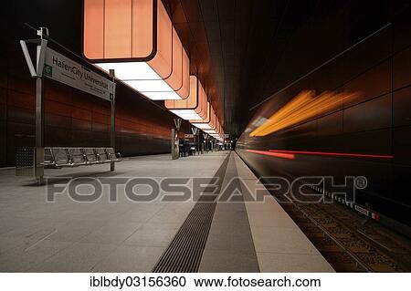 "Light installation in the subway station """"HafenCity University"""" of the Hamburg underground line U4, operator and developer is the Hamburger Hochbahn AG, Hamburg, Hamburg, Hamburg, Germany, Europe" View Large Photo Image Stock Image - "Light installation in the subway station """"HafenCity University"""" of the Hamburg underground line U4, operator and developer is the Hamburger Hochbahn AG, Hamburg, Hamburg, Hamburg, Germany, Europe". Fotosearch