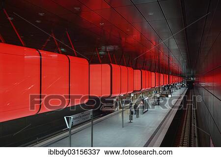 "Light installation in the subway station """"HafenCity University"""" of the Hamburg underground line U4, operator and developer is the Hamburger Hochbahn AG, Hamburg, Hamburg, Hamburg, Germany, Europe" View Large Photo Image Stock Photo - "Light installation in the subway station """"HafenCity University"""" of the Hamburg underground line U4, operator and developer is the Hamburger Hochbahn AG, Hamburg, Hamburg, Hamburg, Germany, Europe". Fotosearch