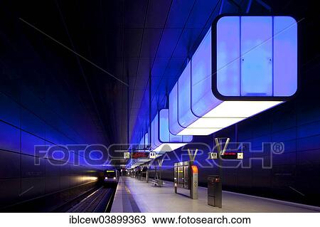 "Light installation in the U-Bahn HafenCity Universitat subway station, U4 subway line, HafenCity, Hamburg, Germany, Europe" View Large Photo Image Stock Image - "Light installation in the U-Bahn HafenCity Universitat subway station, U4 subway line, HafenCity, Hamburg, Germany, Europe". Fotosearch