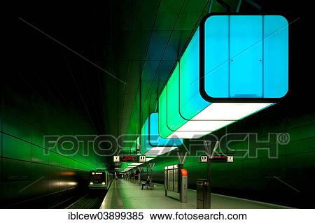 "Light installation in the U-Bahn HafenCity Universitat subway station, U4 subway line, HafenCity, Hamburg, Germany, Europe" View Large Photo Image Stock Photography - "Light installation in the U-Bahn HafenCity Universitat subway station, U4 subway line, HafenCity, Hamburg, Germany, Europe". Fotosearch