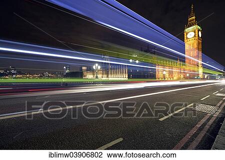 "Light trails in front of Elizabeth Tower or Big Ben and the Palace of Westminster or Houses of Parliament, London, England, United Kingdom, Europe" View Large Photo Image Stock Image - "Light trails in front of Elizabeth Tower or Big Ben and the Palace of Westminster or Houses of Parliament, London, England, United Kingdom, Europe". Fotosearch