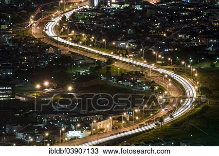 "Light trails on a street, cityscape at night, Cape Town, Western Cape, South Africa, Africa" View Large Photo Image Stock Image - "Light trails on a street, cityscape at night, Cape Town, Western Cape, South Africa, Africa". Fotosearch