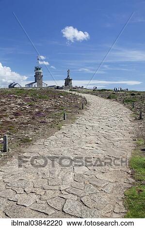 "Lighthouse and Marian monument Notre-Dame des Naufrages, Pointe du Raz, Cap Sizun peninsula, Departement Finistere, Brittany, France, Europe" View Large Photo Image Stock Image - "Lighthouse and Marian monument Notre-Dame des Naufrages, Pointe du Raz, Cap Sizun peninsula, Departement Finistere, Brittany, France, Europe". Fotosearch