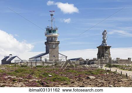 "Lighthouse and the Notre Dame des Naufrages, Our Lady of the Shipwrecked monument, Pointe du Raz, Sizun, Brittany, France, Europe" View Large Photo Image Stock Image - "Lighthouse and the Notre Dame des Naufrages, Our Lady of the Shipwrecked monument, Pointe du Raz, Sizun, Brittany, France, Europe". Fotosearch