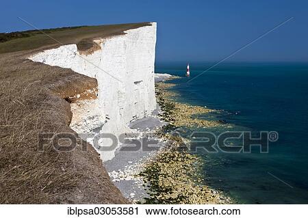 "Lighthouse and white limestone cliffs at Beachy Head, Seven Sisters Country Park, East Sussex, England, United Kingdom, Europe" View Large Photo Image Stock Image - "Lighthouse and white limestone cliffs at Beachy Head, Seven Sisters Country Park, East Sussex, England, United Kingdom, Europe". Fotosearch