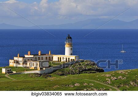 "Lighthouse at Neist Point, Ross, Skye and Lochaber, Isle of Skye, Scotland, United Kingdom, Europe" View Large Photo Image Stock Photography - "Lighthouse at Neist Point, Ross, Skye and Lochaber, Isle of Skye, Scotland, United Kingdom, Europe". Fotosearch