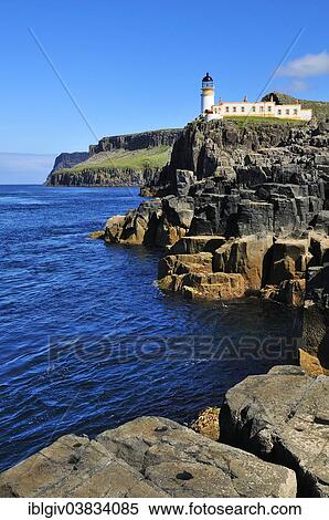 "Lighthouse at Neist Point, Ross, Skye and Lochaber, Isle of Skye, Scotland, United Kingdom, Europe" View Large Photo Image Stock Photography - "Lighthouse at Neist Point, Ross, Skye and Lochaber, Isle of Skye, Scotland, United Kingdom, Europe". Fotosearch