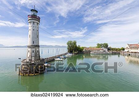 Lighthouse at the harbor entrance of Lindau on Lake Constance, Bavaria, Germany, Europe, PublicGround, Europe View Large Photo Image Picture - Lighthouse at the harbor entrance of Lindau on Lake Constance, Bavaria, Germany, Europe, PublicGround, Europe. Fotosearch
