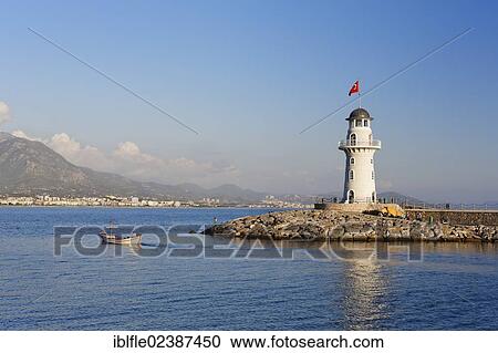 "Lighthouse at the port of Alanya, Antalya, Turkish Riviera, Turkey, Asia" View Large Photo Image Stock Image - "Lighthouse at the port of Alanya, Antalya, Turkish Riviera, Turkey, Asia". Fotosearch