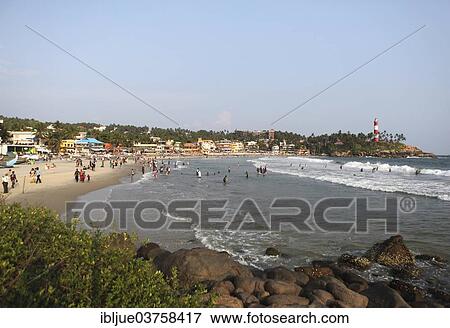 Stock Photo - "Lighthouse Beach, Kovalam, Kerala, India, Asia". Fotosearch