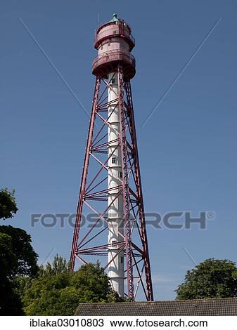 Stock Image - "Lighthouse, Campen, Campen, Krummhorn, East Frisia, Lower Saxony, Germany, Europe". Fotosearch