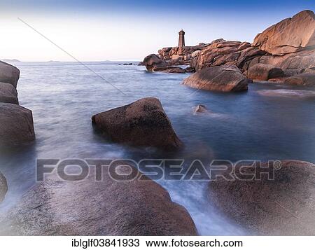 Stock Image - "Lighthouse, Cote de Granit Rose, Ploumanach, Ploumanacâ€™h, Brittany, France, Europe". Fotosearch
