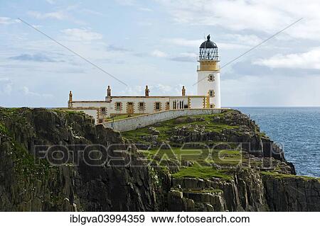 "Lighthouse Neist Point, Isle of Skye, Inner Hebrides, Scotland, United Kingdom, Europe" View Large Photo Image Stock Photo - "Lighthouse Neist Point, Isle of Skye, Inner Hebrides, Scotland, United Kingdom, Europe". Fotosearch