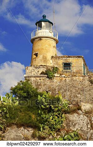 "Lighthouse on the top of the old citadel, Corfu Island, Greece, Europe" View Large Photo Image Stock Photo - "Lighthouse on the top of the old citadel, Corfu Island, Greece, Europe". Fotosearch
