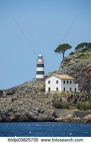 "Lighthouse, Port de Soller, Soller, Majorca, Balearic Islands, Spain, Europe" View Large Photo Image Stock Photography - "Lighthouse, Port de Soller, Soller, Majorca, Balearic Islands, Spain, Europe". Fotosearch