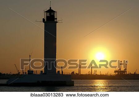 "Lighthouse, port of Odessa at sunset, port, Odessa, Odessa Oblast, Ukraine, Europe" View Large Photo Image Stock Image - "Lighthouse, port of Odessa at sunset, port, Odessa, Odessa Oblast, Ukraine, Europe". Fotosearch