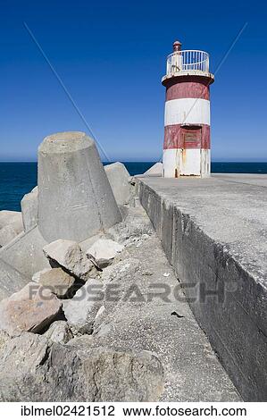 Lighthouse, Porto de Abrigo da Nazare, Port, Nazare, Oeste, Leiria District, Portugal, Europe View Large Photo Image Stock Image - Lighthouse, Porto de Abrigo da Nazare, Port, Nazare, Oeste, Leiria District, Portugal, Europe. Fotosearch