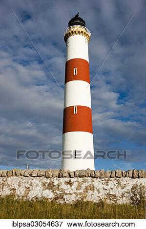 Stock Photo - "Lighthouse, Tarbat Ness, Scotland, United Kingdom, Europe". Fotosearch