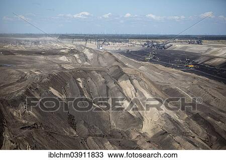 Stock Image - "Lignite mining, Janschwalde open pit, Janschwalde, Brandenburg, Germany, Europe". Fotosearch