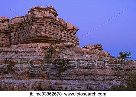 Stock Photo - "Limestone rocks, Torcal de Antequera, Malaga province, Andalusia, Spain, Europe". Fotosearch