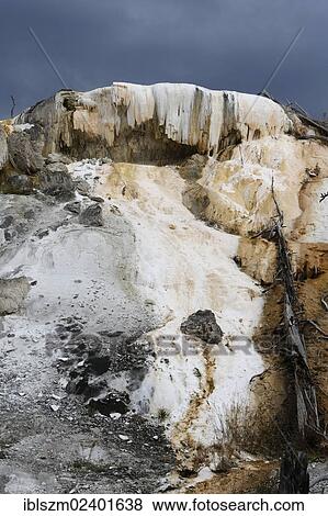 "Limestone terraces of Mammoth Hot Springs, Yellowstone National Park, Wyoming, USA, America" View Large Photo Image Stock Photo - "Limestone terraces of Mammoth Hot Springs, Yellowstone National Park, Wyoming, USA, America". Fotosearch