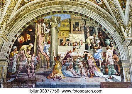 "L'incendio di Borgo, Fire in the Borgo, Stanza dell' Incendio, Stanze di Raffaello, Raffaello Santi and Giulio Romano, 1514-1517, Vatican Museums, Vatican, Rome, Lazio, Italy, Europe" View Large Photo Image Stock Photograph - "L'incendio di Borgo, Fire in the Borgo, Stanza dell' Incendio, Stanze di Raffaello, Raffaello Santi and Giulio Romano, 1514-1517, Vatican Museums, Vatican, Rome, Lazio, Italy, Europe". Fotosearch