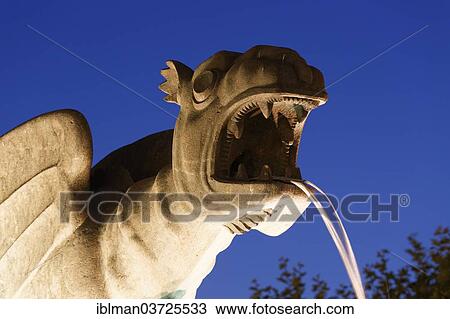 "Lindworm Fountain, Klagenfurt, Carinthia, Austria, Europe" View Large Photo Image Stock Image - "Lindworm Fountain, Klagenfurt, Carinthia, Austria, Europe". Fotosearch