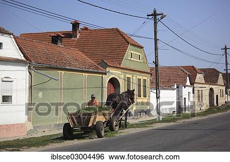 Stock Photograph - "Linear village of Cata, Cata, Siebenburgen, Romania, Europe". Fotosearch
