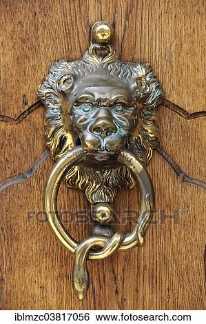 "Lion head as a door knocker at the entrance portal, piano manufacturers Steingraeber & Sohne, Steingraeber-Haus, Bayreuth, Bavaria, Germany, Europe" View Large Photo Image Stock Photograph - "Lion head as a door knocker at the entrance portal, piano manufacturers Steingraeber & Sohne, Steingraeber-Haus, Bayreuth, Bavaria, Germany, Europe". Fotosearch