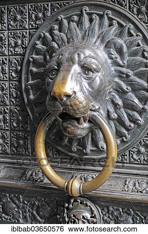 "Lion head door knocker on the entrance portal, Cologne Cathedral, Cologne, Rhineland, North Rhine-Westphalia, Germany, Europe" View Large Photo Image Stock Photograph - "Lion head door knocker on the entrance portal, Cologne Cathedral, Cologne, Rhineland, North Rhine-Westphalia, Germany, Europe". Fotosearch