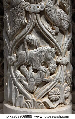 "Lion kills people, figures on a column in the cloister, Cathedral of Monreale, Monreale, Province of Palermo, Sicily, Italy, Europe" View Large Photo Image Stock Photography - "Lion kills people, figures on a column in the cloister, Cathedral of Monreale, Monreale, Province of Palermo, Sicily, Italy, Europe". Fotosearch