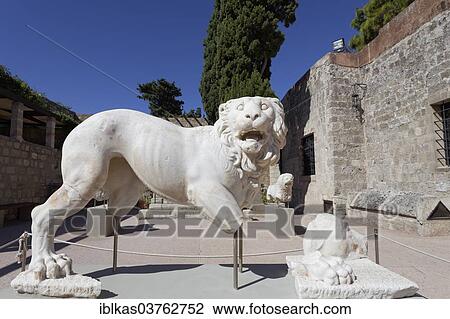 "Lion sculpture, Archeological Museum, former Hospital of the Knights, historic town centre, Rhodes, Island of Rhodes, Dodecanese, Greece, Europe" View Large Photo Image Stock Image - "Lion sculpture, Archeological Museum, former Hospital of the Knights, historic town centre, Rhodes, Island of Rhodes, Dodecanese, Greece, Europe". Fotosearch