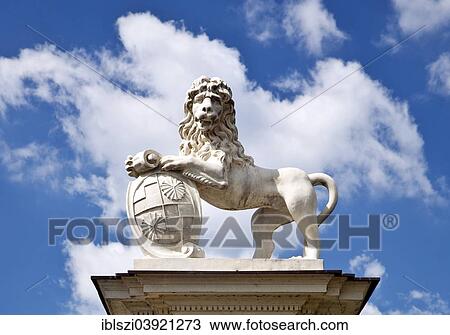 "Lion sculpture near Schloss Nordkirchen Palace, Nordkirchen, Westmunsterland, Munsterland, North Rhine-Westphalia, Germany, Europe" View Large Photo Image Stock Image - "Lion sculpture near Schloss Nordkirchen Palace, Nordkirchen, Westmunsterland, Munsterland, North Rhine-Westphalia, Germany, Europe". Fotosearch