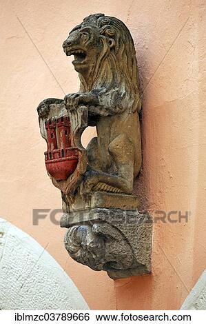 "Lion with the coat of arms of Rothenburg, 15th-16th century, Rothenburg ob der Tauber, Middle Franconia, Bavaria, Germany, Europe" View Large Photo Image Stock Photograph - "Lion with the coat of arms of Rothenburg, 15th-16th century, Rothenburg ob der Tauber, Middle Franconia, Bavaria, Germany, Europe". Fotosearch
