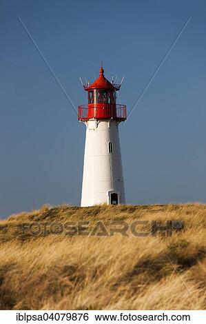 Stock Photograph - "List West Lighthouse, Ellenbogen, Sylt, North Frisia, Schleswig-Holstein, Germany, Europe". Fotosearch